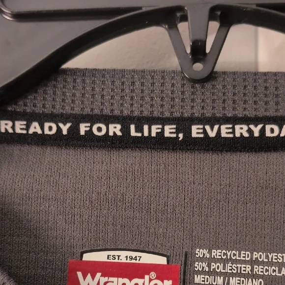 Wrangler Long-Sleeve Crew Pocket Shirt -grey - Picture 4 of 9